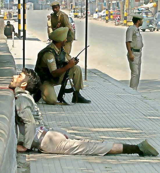 image022 2009: A young innocent Kashmiri student, aged 22, shot dead at point blank range by the draconian Indian Central Reserve Police Force.
